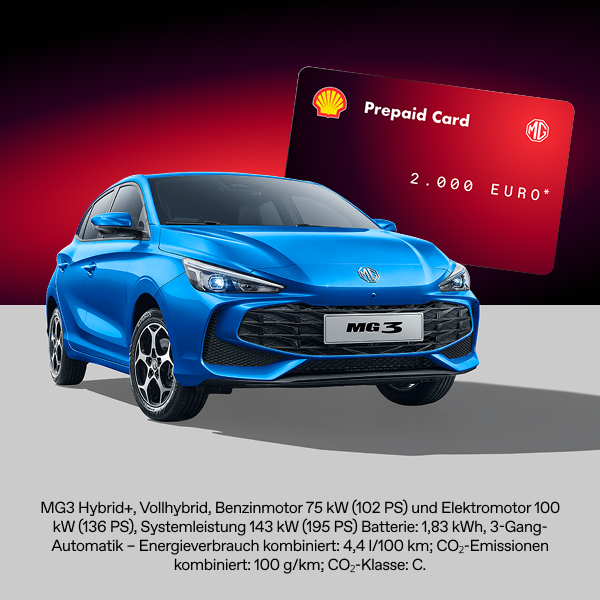 MG3 Hybrid+ mit 2.000 € Tankguthaben*