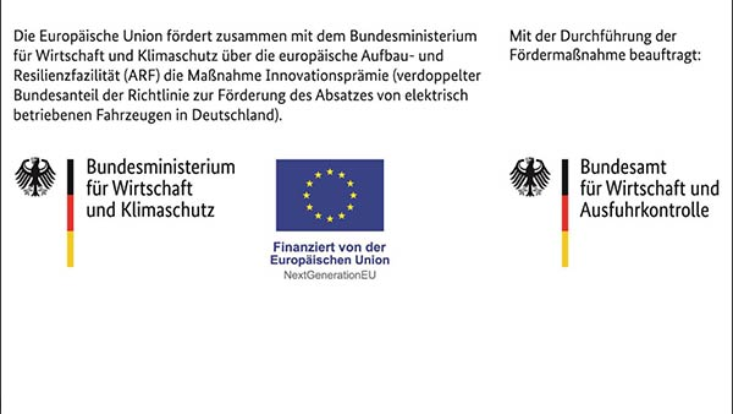 Förderung Innovationsprämie für E-Mobilität