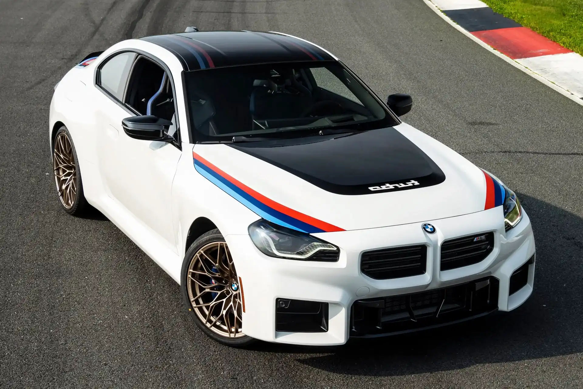 2027 BMW M2 Turbo Design Edition in Alpine White with edition-specific motorsport graphics