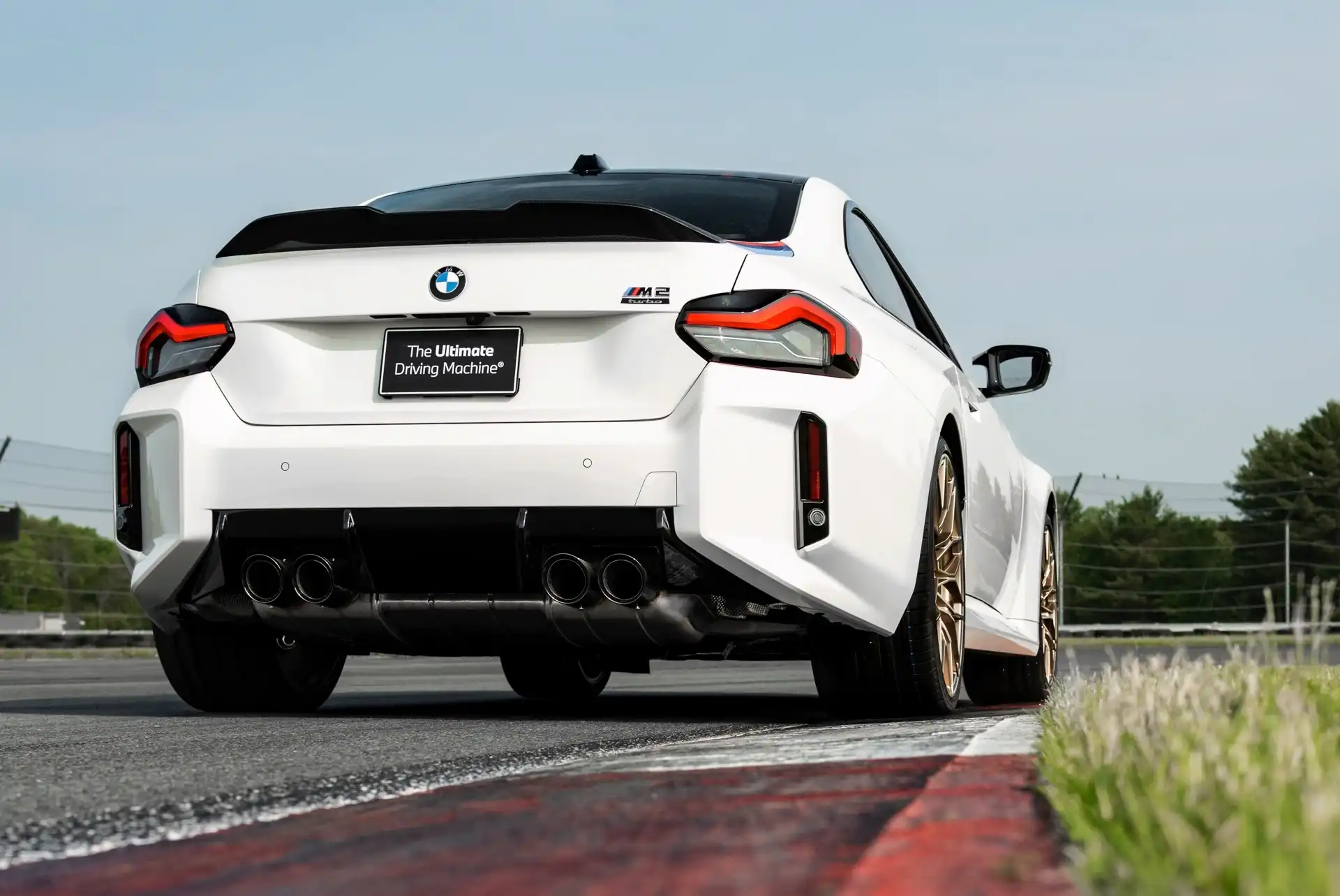 Rear view of the BMW M2 Turbo Design Edition with quad exhaust outlets