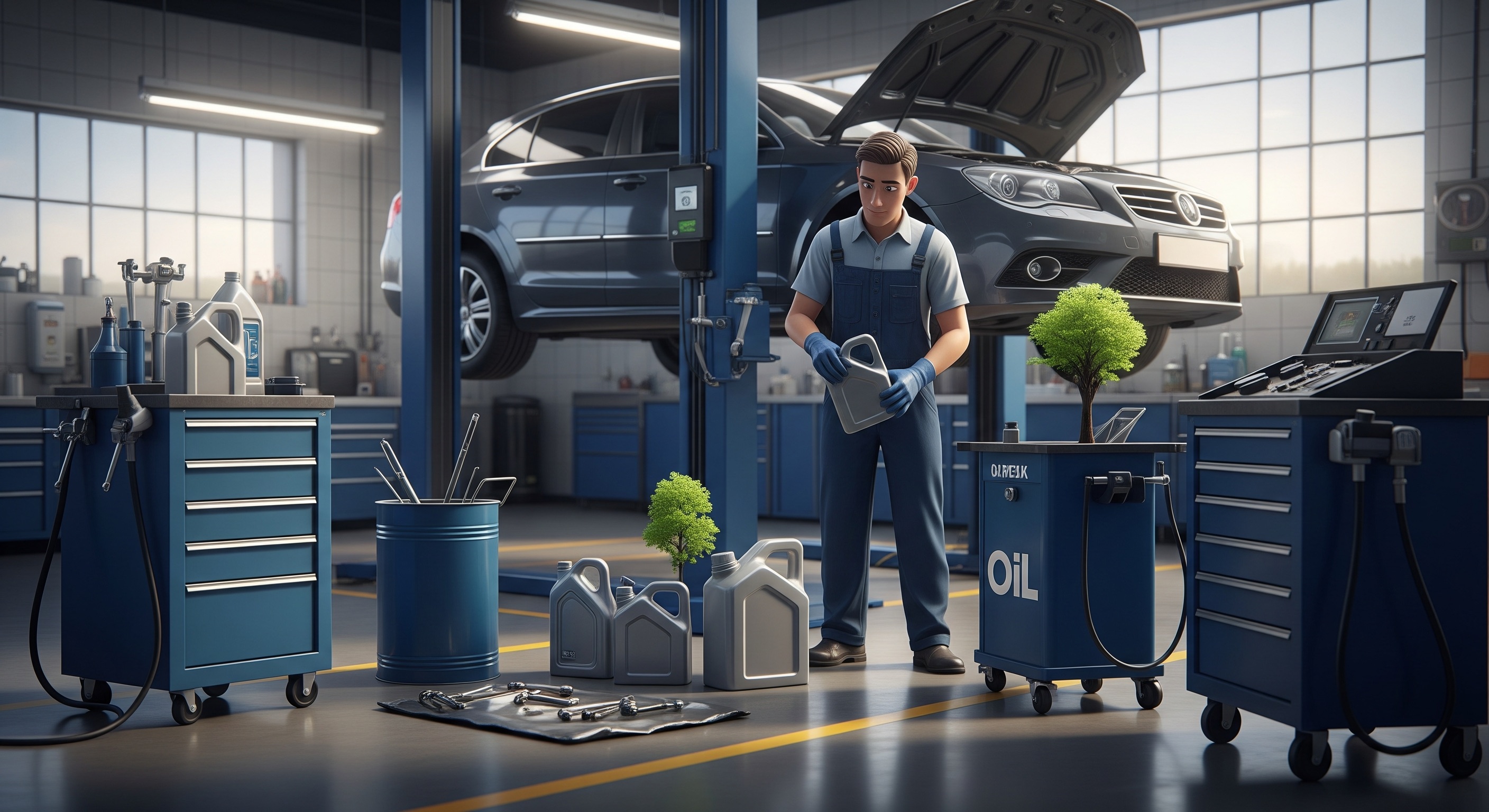 Nachhaltiger Ölwechsel bei Autohaus Tacke