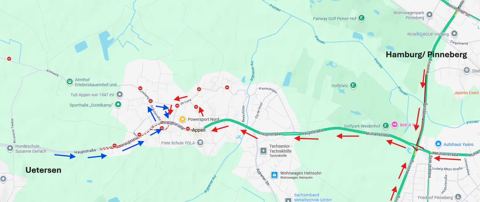 Straßenbausanierung in Appe