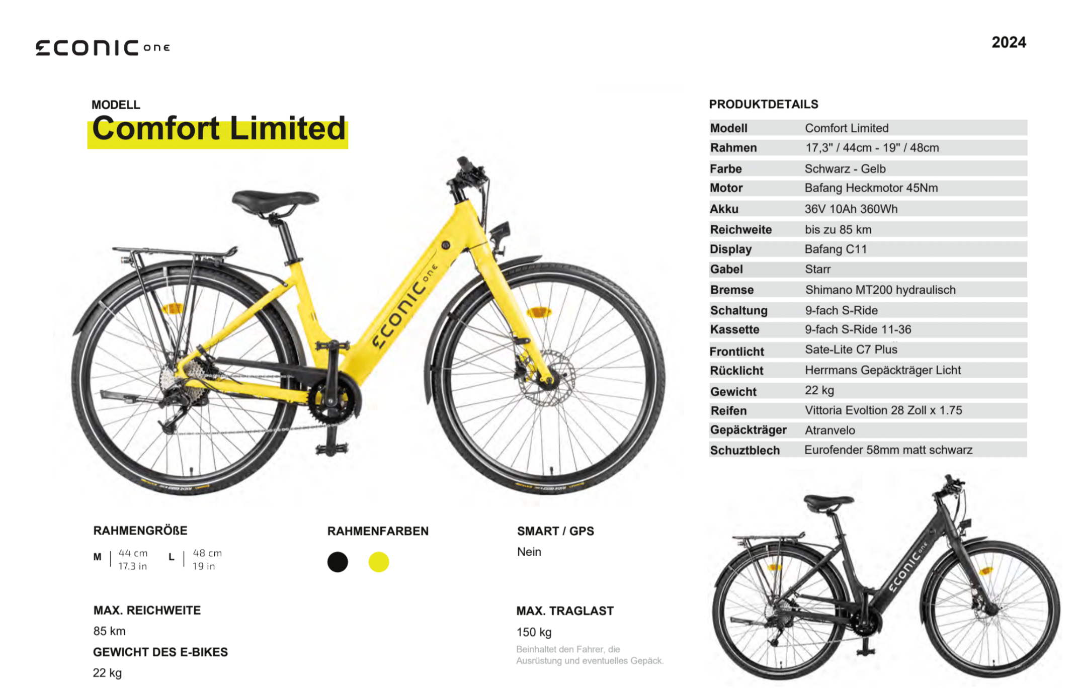 E-Bikes - EconicOne - Comfort Limited