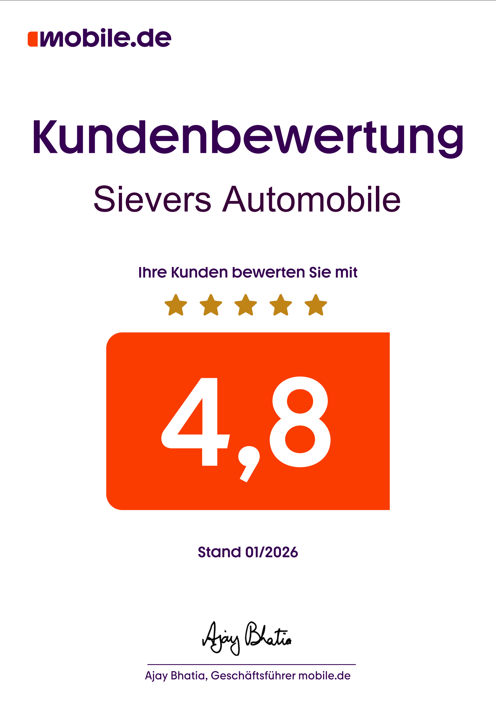 Gebrauchtwagenhändler Sievers Automobile